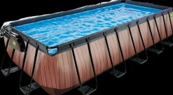EXIT TOYS Pool 540x250x122cm med pumpe og skærm - Brun| Pool- Og Spatilbehør