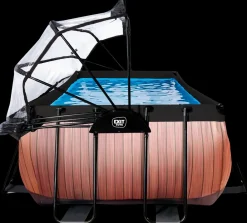 EXIT TOYS Pool 540x250x122cm med pumpe og skærm - Brun| Pool- Og Spatilbehør