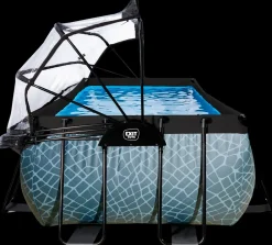 EXIT TOYS Pool 540x250x122cm med pumpe og skærm - Grå| Pool- Og Spatilbehør