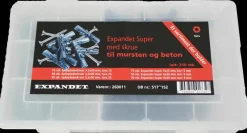 EXPANDET Rawplugs og skruer 310 dele| Skruer|Dyvler Og Plugs