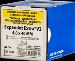 EXPANDET Spånskrue 4 x 40 mm TX20 500 stk.| Skruer