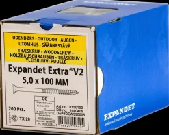 EXPANDET Spånskrue 5 x 100 mm TX20 200 stk.| Skruer