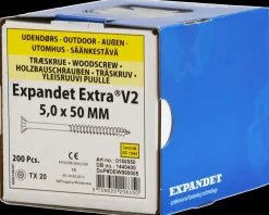 EXPANDET Spånskrue 5 x 50 mm TX20 200 stk.| Skruer