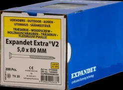 EXPANDET Spånskrue 5 x 80 mm TX20 200 stk.| Skruer