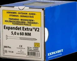 EXPANDET Spånskrue 5 x 60 mm TX20 200 stk.| Skruer
