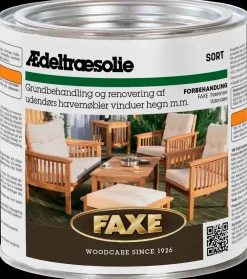 Faxe Ædeltræsolie 0,75 liter - Sort| Træbeskyttelse Og -Olie