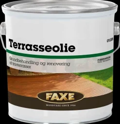 Faxe Terrasseolie Gylden - 2,5 liter| Træbeskyttelse Og -Olie