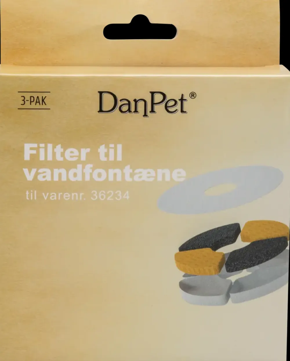 DanPet Filter til vandfontæne 3-pak| Hundeskåle Og Katteskåle