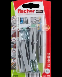 Fischer Dyvel uni FU 10 x 60 mm SK 4-pak| Dyvler Og Plugs