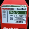 Fischer Spånskrue 5 x 70 mm TX20 200 stk.| Skruer