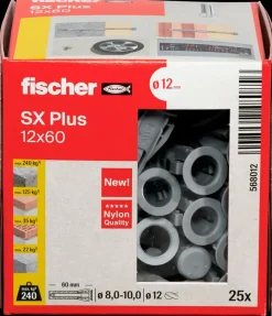 Fischer Uni plug SX plus 12 x 60 mm 25 stk.| Dyvler Og Plugs