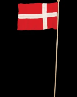 Flag i træ og tekstil H. 61 cm| Festartikler