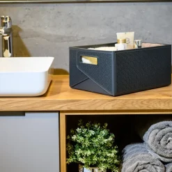 Foldekasse 33 x 23,5 x 15,5 cm grå| Opbevaringsbokse Og -Kasser