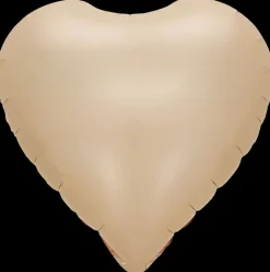 Folieballon 34 cm - Beige hjerte| Festartikler