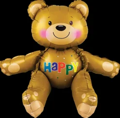 Folieballon 66 cm - Guld bamse| Festartikler