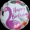 Folieballon 33 cm - Happy birthday flamingo| Festartikler