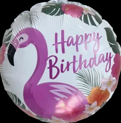 Folieballon 33 cm - Happy birthday flamingo| Festartikler