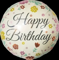 Folieballon 33 cm - Happy birthday pastelfarver| Festartikler