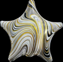 Folieballon 40 cm - Marmor stjerne| Festartikler