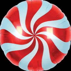 Folieballon 33 cm - Rød bolsje| Festartikler