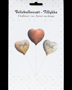 Folieballon 35 cm Hjerte - 3 stk.| Festartikler