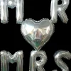 Folieballon 40 cm Mr&Mrs - Sølv| Festartikler