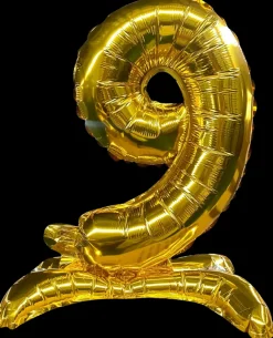 Folieballon Guld 70 cm - Nr 9| Festartikler|Nytårspynt