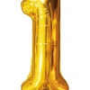Folieballon Guld 86 cm - Nr 1| Festartikler|Nytårspynt