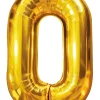 Folieballon Guld 86 cm - Nr 0| Festartikler|Nytårspynt