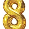 Folieballon Guld 86 cm - Nr 8| Festartikler|Nytårspynt