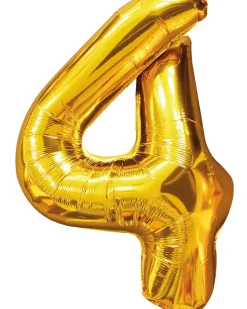 Folieballon Guld 86 cm - Nr 4| Festartikler|Nytårspynt