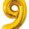Folieballon Guld 86 cm - Nr 9| Festartikler|Nytårspynt