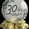 Folieballon på fod Ø35 - 30 år| Festartikler