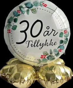 Folieballon på fod Ø35 - 30 år| Festartikler