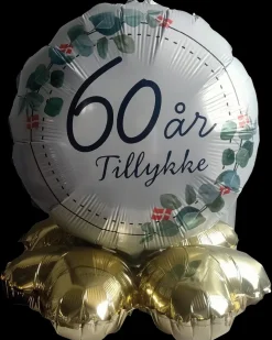 Folieballon på fod Ø35 - 60 år| Festartikler