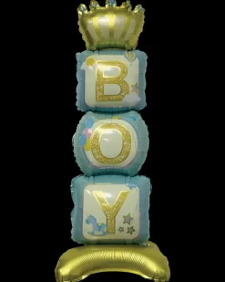 Folieballon på fod 80 cm - "Boy"| Festartikler