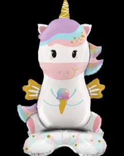 Folieballon på fod 60 cm - Enhjørning| Festartikler