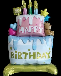 Folieballon på fod 38 cm - Lagkage| Festartikler