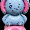 Folieballon på fod 40 cm - Mini elefant| Festartikler