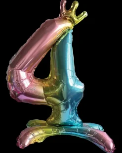 Folieballon Regnbue med krone 70 cm - Nr 4| Festartikler