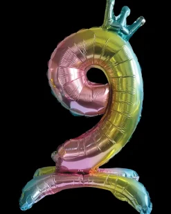 Folieballon Regnbue med krone 70 cm - Nr 9| Festartikler