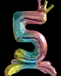 Folieballon Regnbue med krone 70 cm - Nr 5| Festartikler