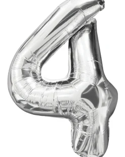 Folieballon Sølv 86 cm - Nr 4| Festartikler|Nytårspynt