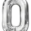 Folieballon Sølv 86 cm - Nr 0| Festartikler|Nytårspynt