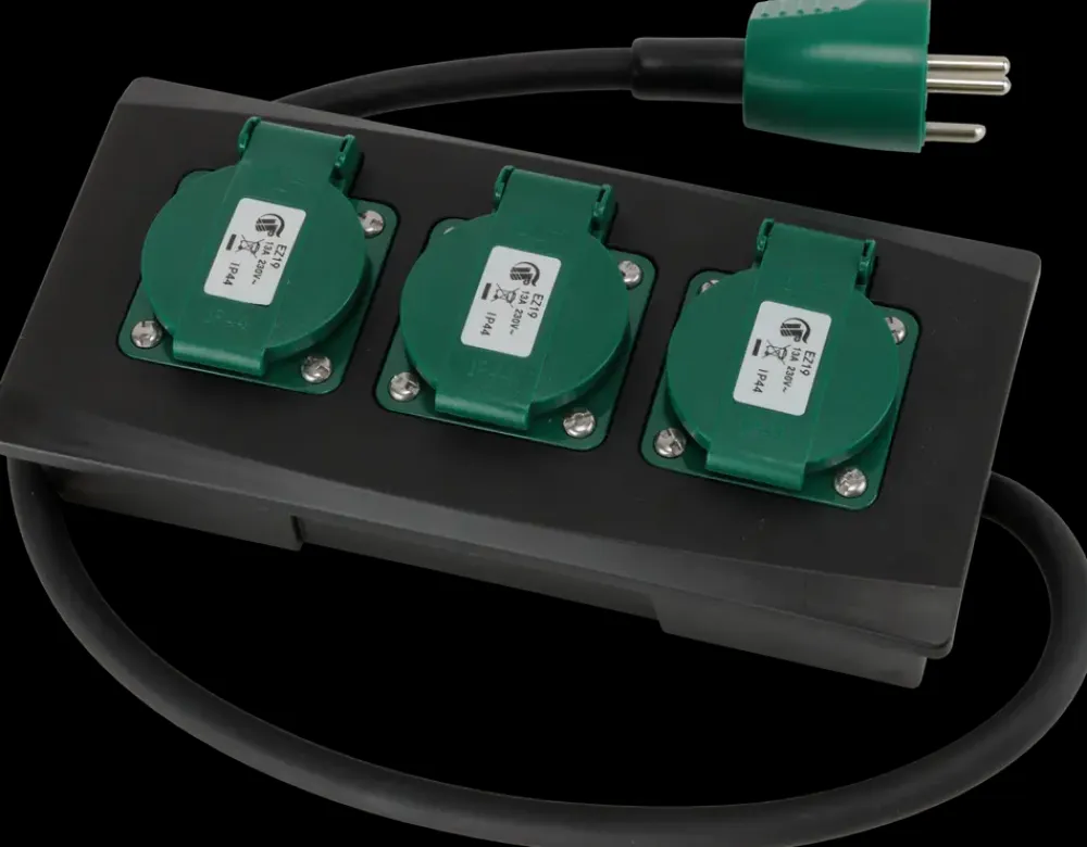 Forgreningsled 3 udtag IP44| Stikdåser