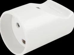 Forlængerled rund med jord - hvid| Mellemled