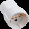 Forlængerled schuko med jord - hvid| Mellemled