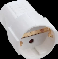 Forlængerled schuko med jord - hvid| Mellemled