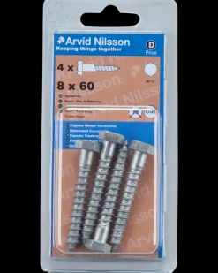 Arvid Nilsson Fransk skrue 8 x 60 mm 4-pak| Skruer