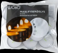 Fyrfadslys maxi 10-pak| Lys Og Olielamper
